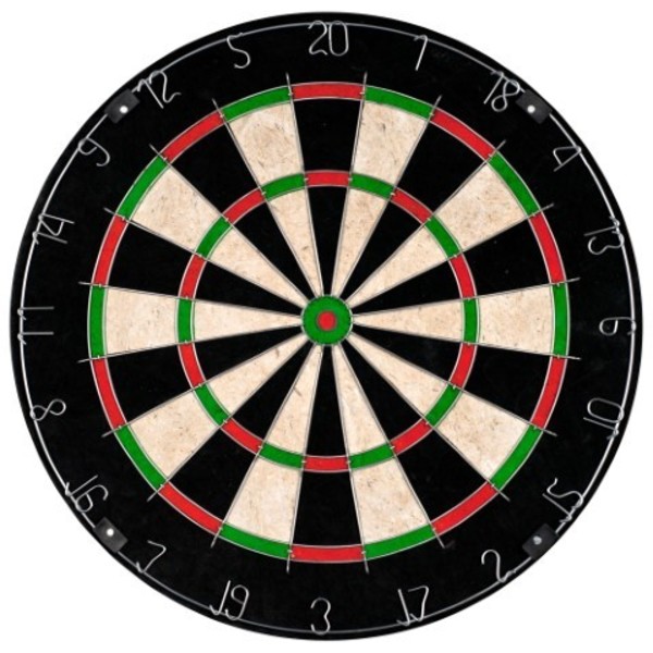 Toy Time Toy Time Tournament Size Dartboard, 18-Inch Diameter Self-Healing Bristle Fiber with Wire Divider 968447OEH